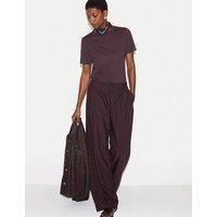 Jigsaw Wool Blend Tailored Drawstring Trousers Purple