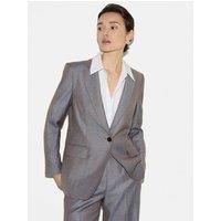 Jigsaw Wool Blend Tailored Single Breasted Blazer Blue