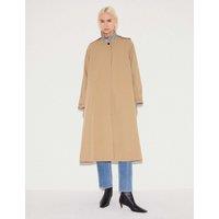 Jigsaw Pure Cotton Relaxed Trench Coat Stone