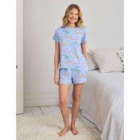 Chelsea Peers Animal Print Shortie Set Blue