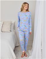 Crew Neck Printed Pyjama Set