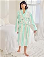 Pure Cotton Towelling Striped Dressing Gown