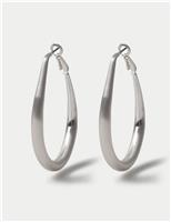 Autograph Brushed Hoop Earrings