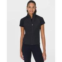 Sweaty Betty Limitless Run Thermal Zip Up High Neck Gilet Black
