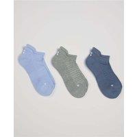 Sweaty Betty 3pk Workout Cotton Rich Trainer Socks Brown Mix
