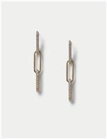 14k Gold Plated Link Drop Earrings