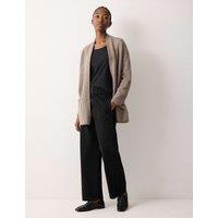 Jigsaw High Waisted Belted Barrel Jeans Black