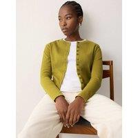 Jigsaw Cotton Rich Textured Button Through Top Green