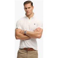 Superdry & Co Pure Cotton Pique Logo Patch Polo Shirt White