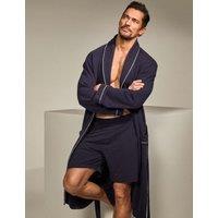 David Gandy Wellwear Ultimate Pure Cotton Dressing Gown Navy