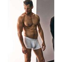 David Gandy Wellwear 3 Pack Ultimate Cotton Modal Trunks White
