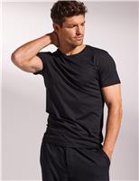 David Gandy Wellwear Premium Cotton Modal Crew Neck Pyjama Tee Charcoal