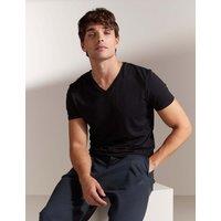 David Gandy Wellwear Ultimate Cotton Modal V-Neck T-Shirt Black