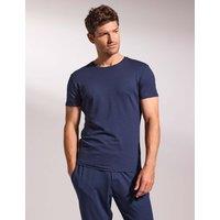 David Gandy Wellwear Premium Cotton Modal Crew Neck Pyjama Tee Navy