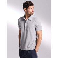 David Gandy Wellwear Pure Cotton Textured Polo Shirt Grey Marl