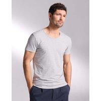 David Gandy Wellwear Ultimate Cotton Modal Scoop Neck T-Shirt Grey Marl