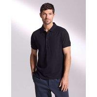 David Gandy Wellwear Pure Cotton Textured Polo Shirt Black