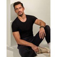 David Gandy Wellwear Ultimate Cotton Modal Scoop Neck T-Shirt Black