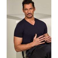 David Gandy Wellwear Ultimate Cotton Modal V-Neck T-Shirt Navy