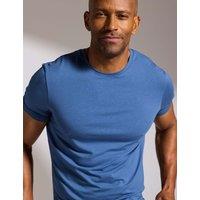 David Gandy Wellwear Ultimate Cotton Modal Crew Neck T-Shirt Mid Blue