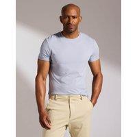 David Gandy Wellwear Ultimate Cotton Modal Crew Neck T-Shirt Light Blue