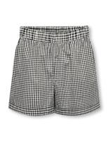 Kids Only Pure Cotton Gingham Shorts (8-14 Yrs) Black Mix