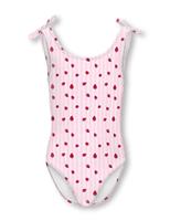 Striped Strawberry Knot Detail Swimsuit (7-14 Yrs)