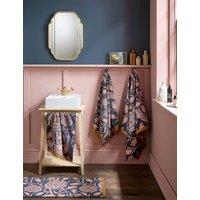 William Morris At Home Pure Cotton Wild Tulip Towel Navy Mix