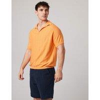 Peregrine Pure Cotton Textured Polo Shirt Orange