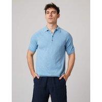 Peregrine Pure Cotton Polo Shirt Light Blue