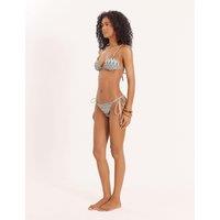 4th & Reckless Textured Printed Triangle Bikini Top Multi