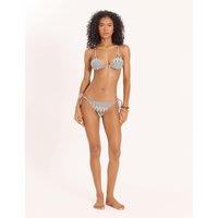 4th & Reckless Textured Printed High Leg Bikini Bottoms Multi