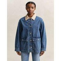 GANT Denim Collared Jacket Blue