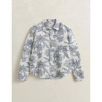 GANT Linen Rich Floral Shirt Navy