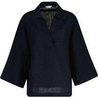 GANT Pure Linen Popover Blouse Black
