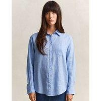 GANT Relaxed Fit Linen Shirt Blue