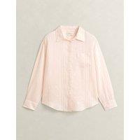 GANT Relaxed Fit Striped Linen Shirt Pink