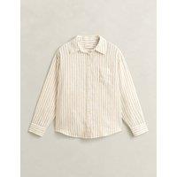 GANT Relaxed Fit Striped Linen Shirt Beige
