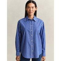 GANT Relaxed Fit Classic Striped Poplin Shirt Blue Mix