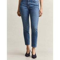 GANT Mid Rise Slim Fit Cropped Jeans Blue