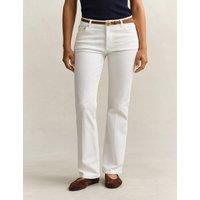 GANT Mid Rise Slim Flare Jeans Cream