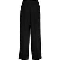GANT Linen Blend Wide Leg Trousers Black