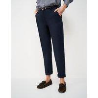 Crew Clothing Cotton Rich Straight Leg Chinos Dark Blue