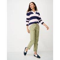 Crew Clothing Cotton Rich Straight Leg Chinos Olive