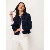 Crew Clothing Cotton Rich Denim Western Jacket Dark Blue