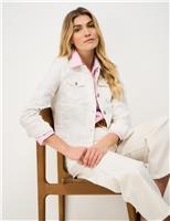 Crew Clothing Cotton Rich Denim Western Jacket Beige