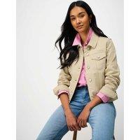 Crew Clothing Cotton Rich Denim Western Jacket Beige
