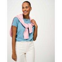 Crew Clothing Pure Cotton Striped T-Shirt Denim
