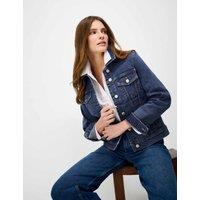 Crew Clothing Cotton Rich Denim Western Jacket Medium Blue
