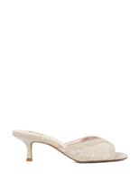 Dune London Embellished Kitten Heel Mules Gold